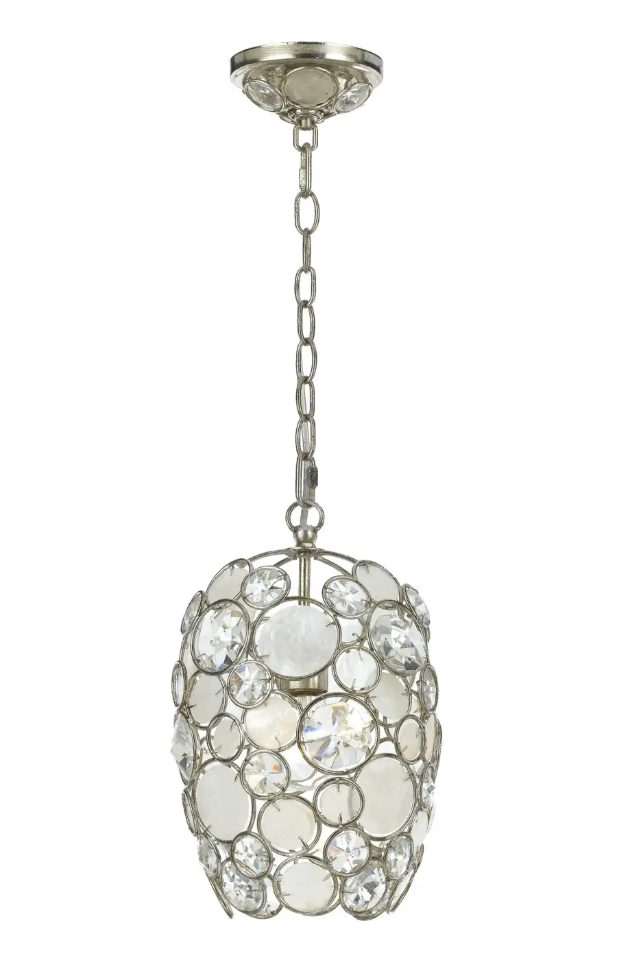 Palla 8.5" Capiz Shell Chandelier - Image 1