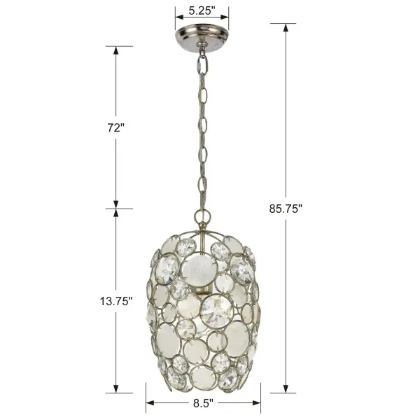 Palla 8.5" Capiz Shell Chandelier - Image 5