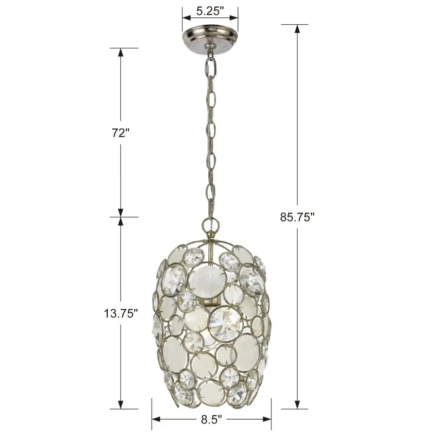 Palla 8.5" Capiz Shell Chandelier - Image 5