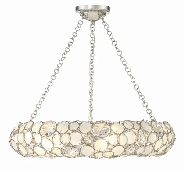 Palla 24" Chandelier in Antique Silver - Image 2