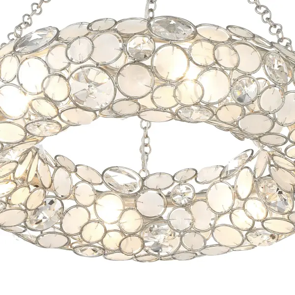 Palla 24" Chandelier in Antique Silver - Image 4