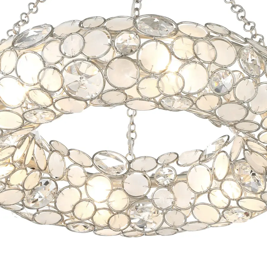 Palla 24" Chandelier in Antique Silver - Image 4