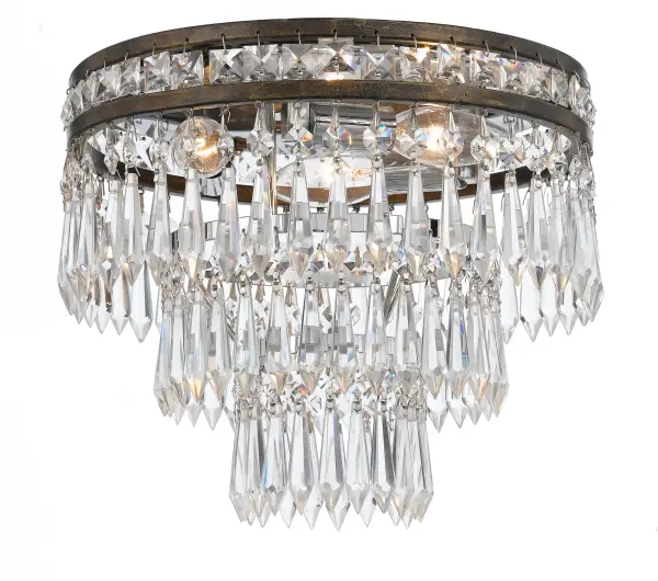 Mercer 12" Flush Mount in English Bronze - Image 1