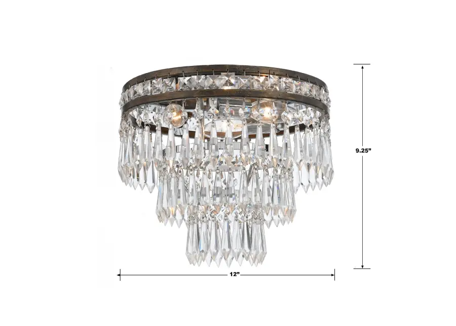 Mercer 12" Flush Mount in English Bronze - Image 5