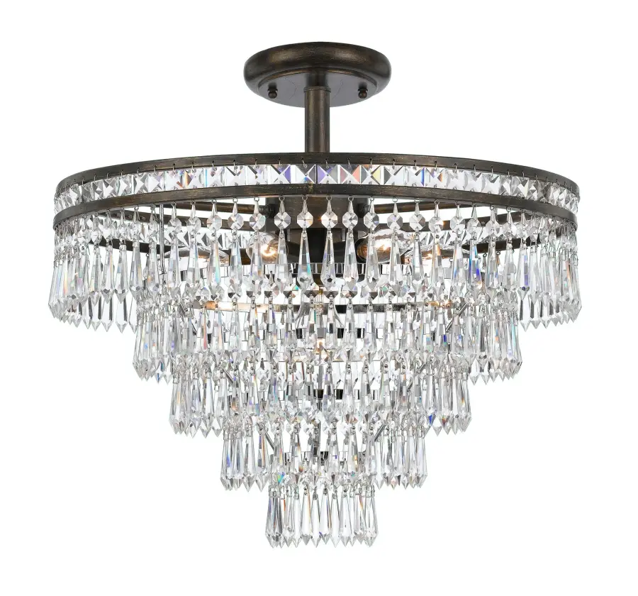 Mercer 20" Semi Flush Mount in English Bronze - Image 1