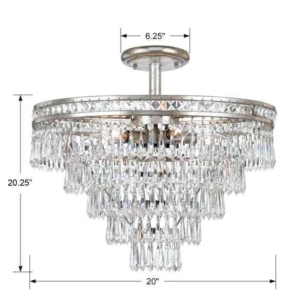 Mercer 20" Semi Flush Mount in English Bronze - Image 9