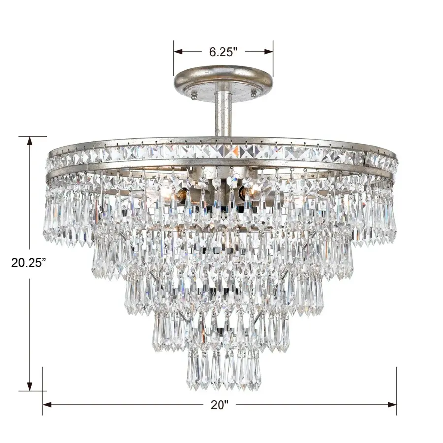 Mercer 20" Semi Flush Mount in English Bronze - Image 9