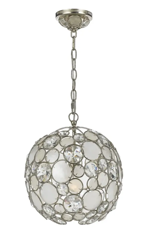 Palla 13" Capiz Shell Chandelier - Image 1