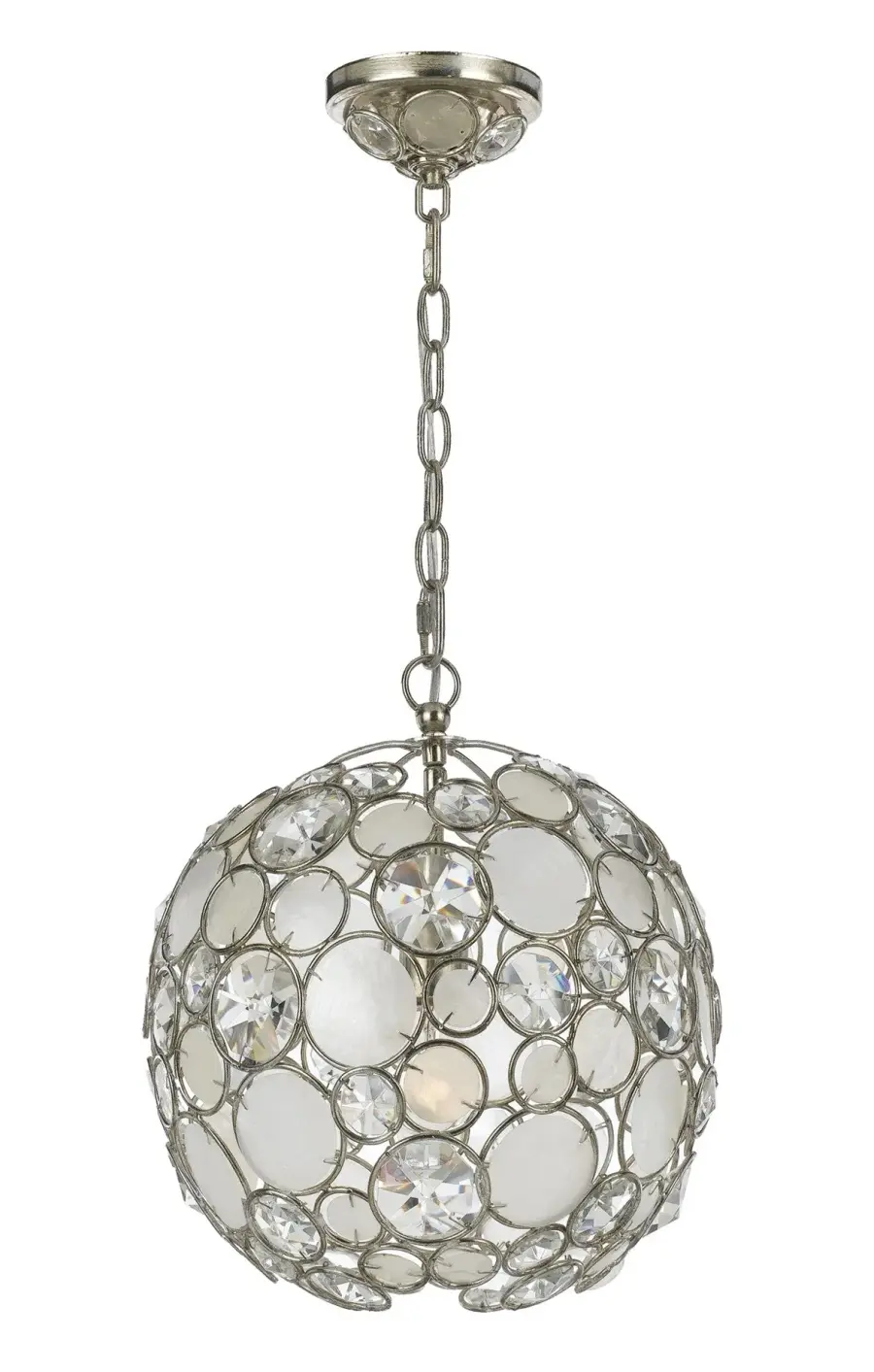 Palla 13" Capiz Shell Chandelier - Image 1