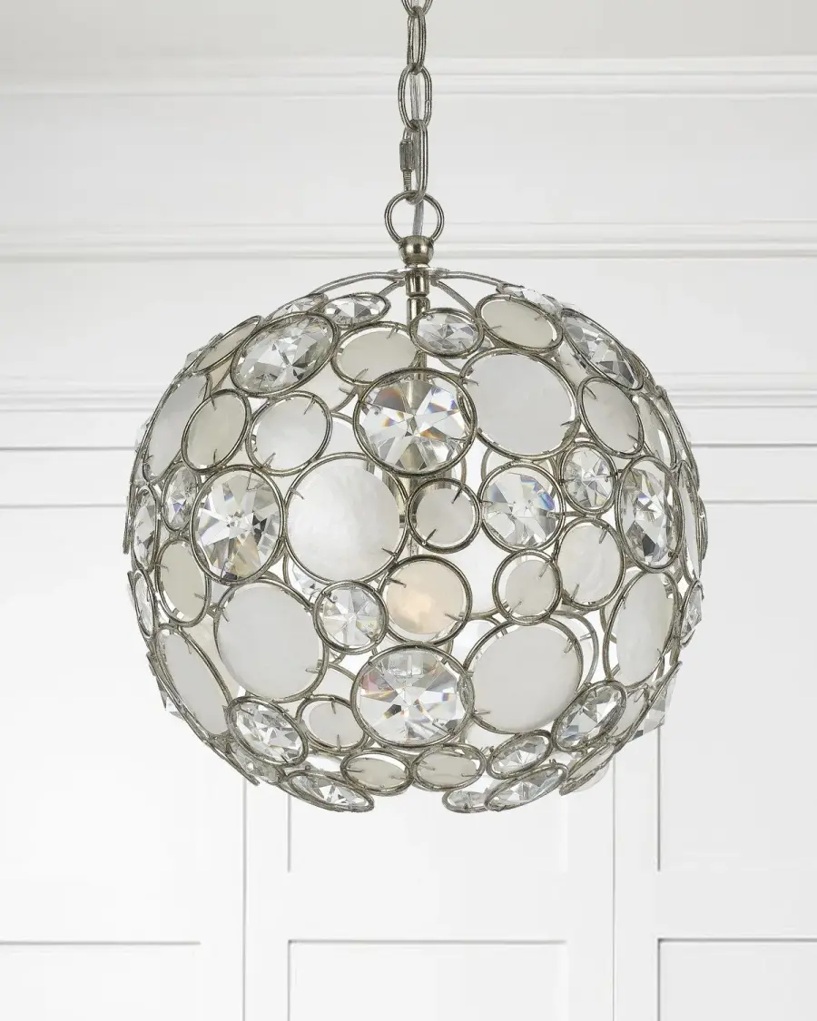 Palla 13" Capiz Shell Chandelier - Image 5