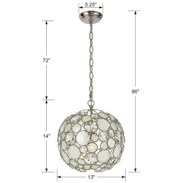 Palla 13" Capiz Shell Chandelier - Image 6