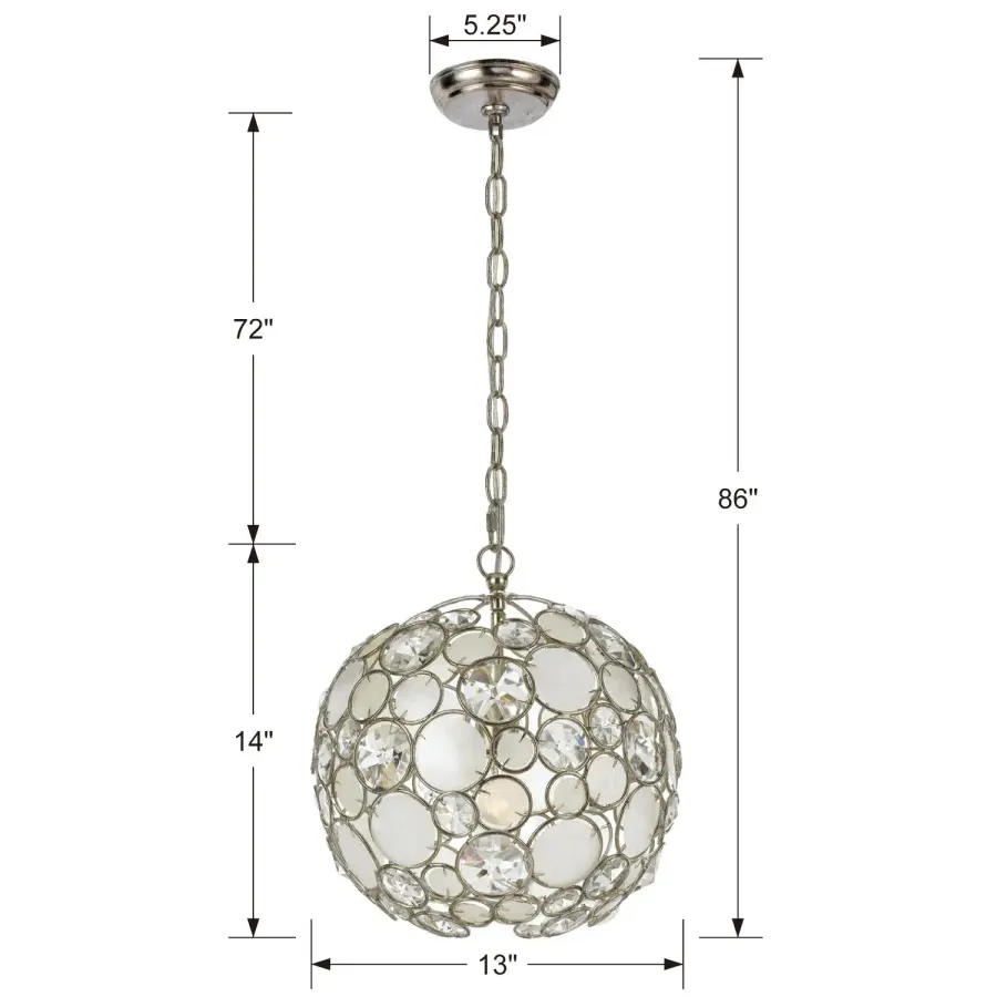 Palla 13" Capiz Shell Chandelier - Image 6