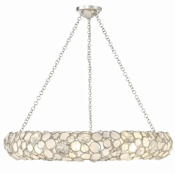 Palla 32" Chandelier in Antique Silver - Image 2