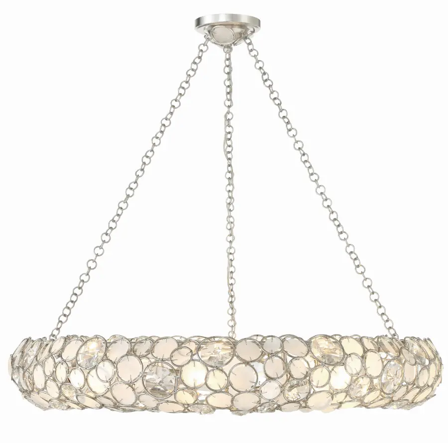 Palla 32" Chandelier in Antique Silver - Image 2