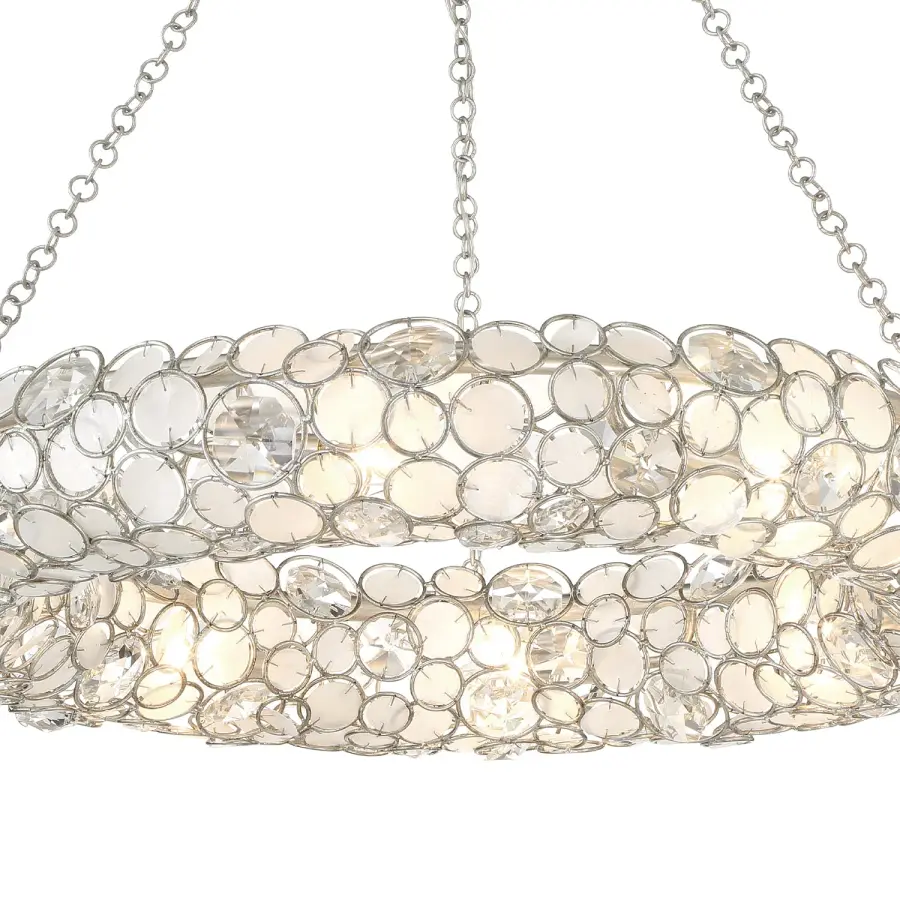 Palla 32" Chandelier in Antique Silver - Image 4
