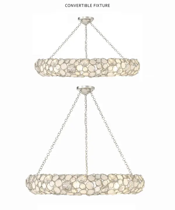 Palla 32" Chandelier in Antique Silver - Image 5