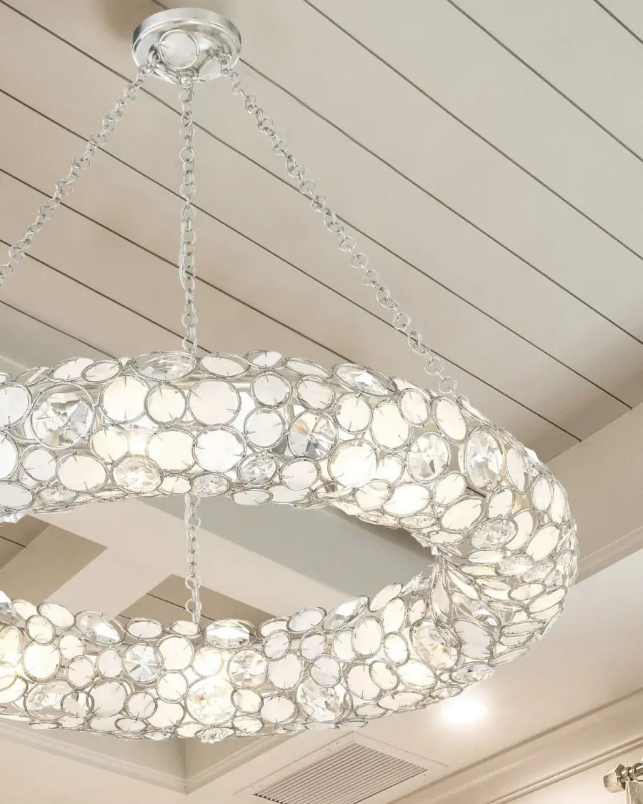 Palla 32" Chandelier in Antique Silver - Image 7