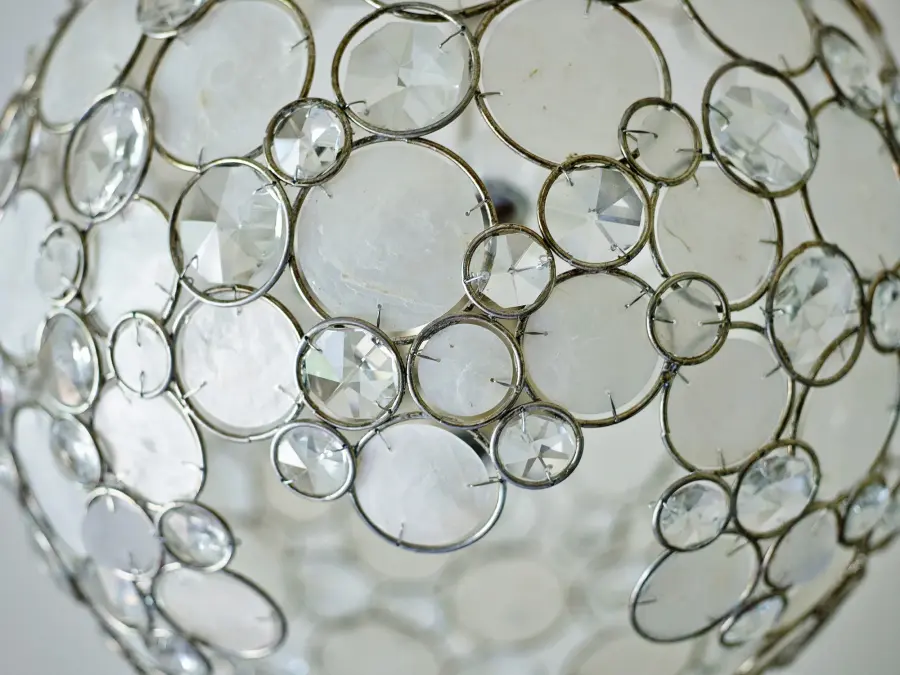 Palla 22" Chandelier in Antique Silver - Image 2