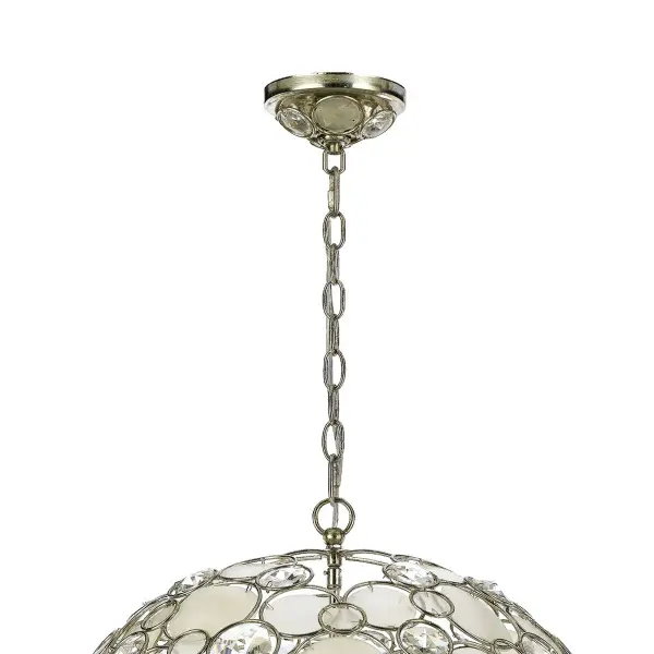 Palla 22" Chandelier in Antique Silver - Image 3