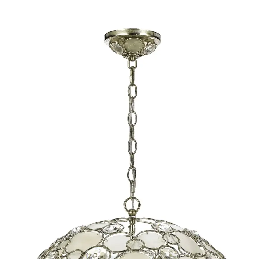 Palla 22" Chandelier in Antique Silver - Image 3