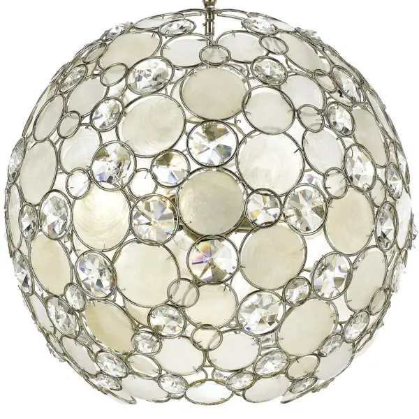 Palla 22" Chandelier in Antique Silver - Image 4
