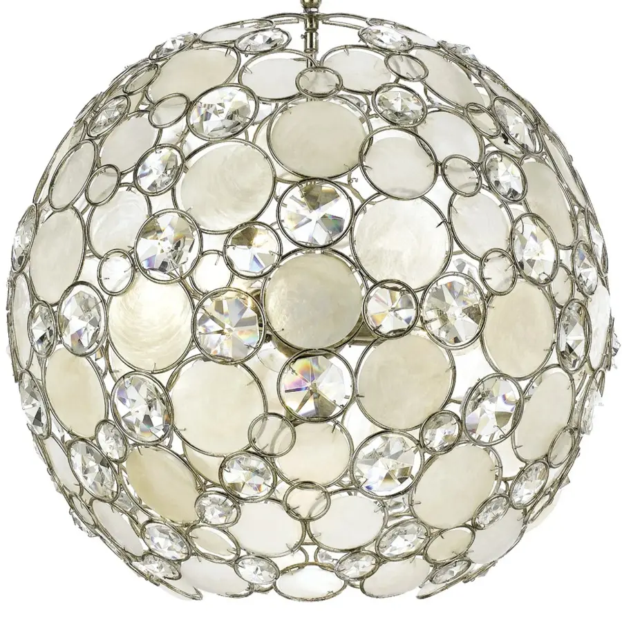 Palla 22" Chandelier in Antique Silver - Image 4