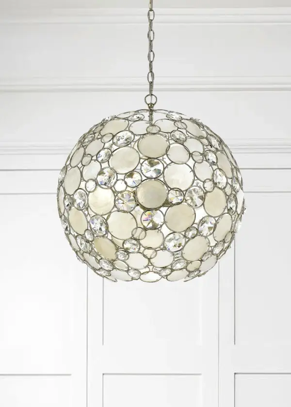 Palla 22" Chandelier in Antique Silver - Image 6