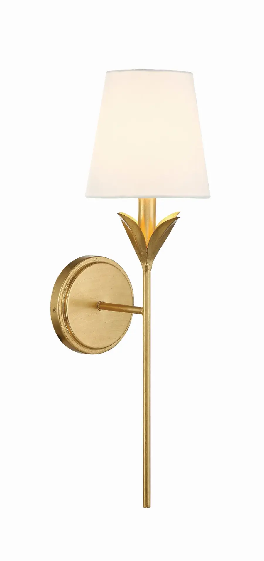 Broche 6" Antique Gold Sconce - Image 1