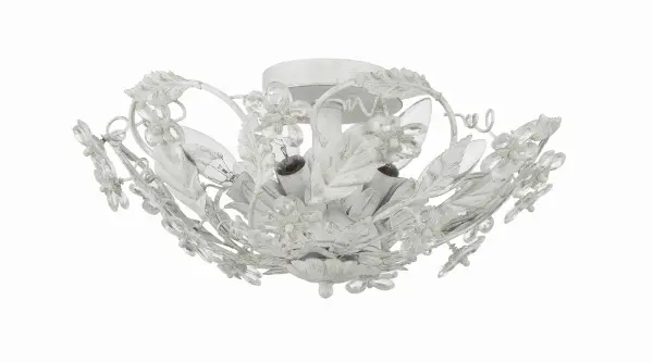 Paris Market 16" Semi Flush Mount in Antique White - Image 1