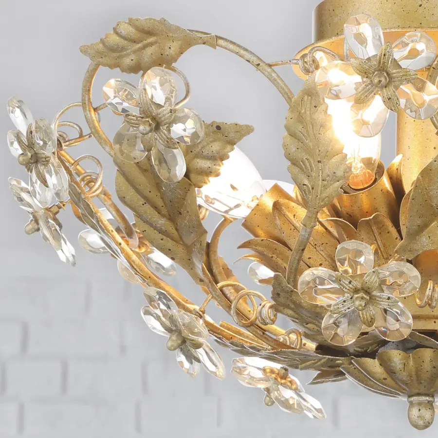 Paris Market 16" Semi Flush Mount in Antique White - Image 15