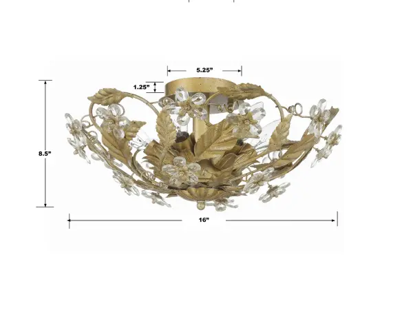 Paris Market 16" Semi Flush Mount in Antique White - Image 16