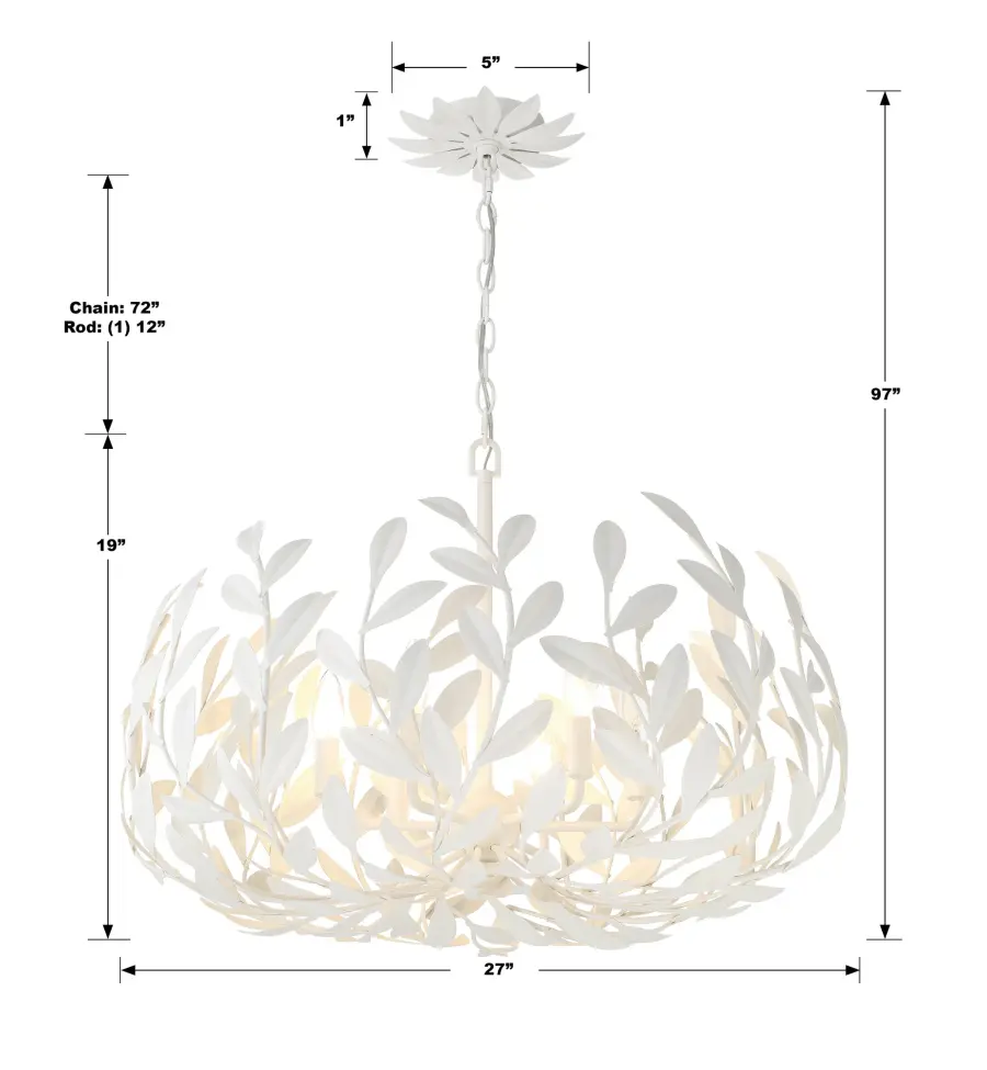 Broche 27" Chandelier in Champagne Green Tea - Image 16
