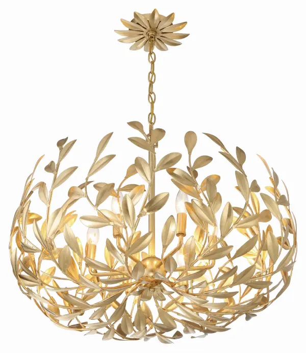 Broche 27" Chandelier in Champagne Green Tea - Image 3