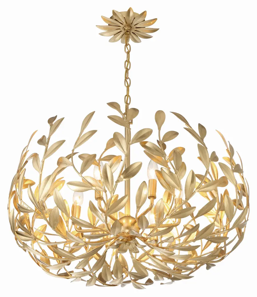 Broche 27" Chandelier in Champagne Green Tea - Image 3