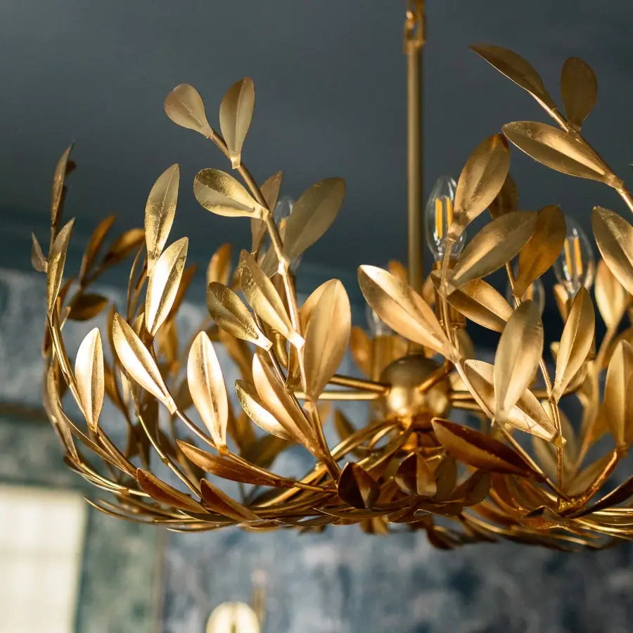 Broche 27" Chandelier in Champagne Green Tea - Image 6