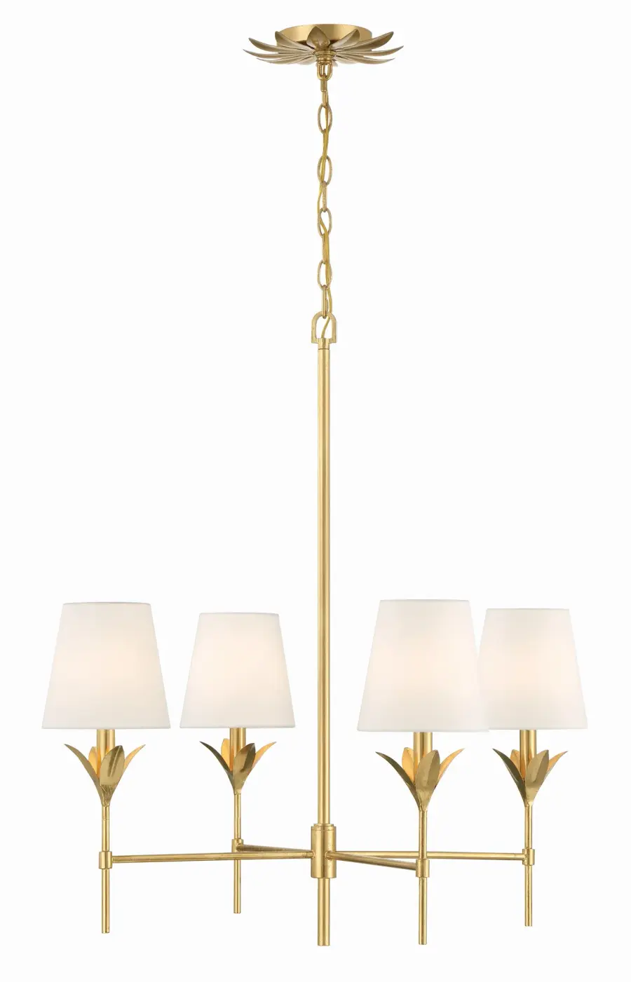 Broche 28" Chandelier in Antique Gold - Image 1