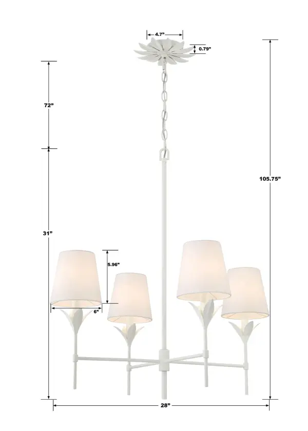 Broche 28" Chandelier in Antique Gold - Image 20