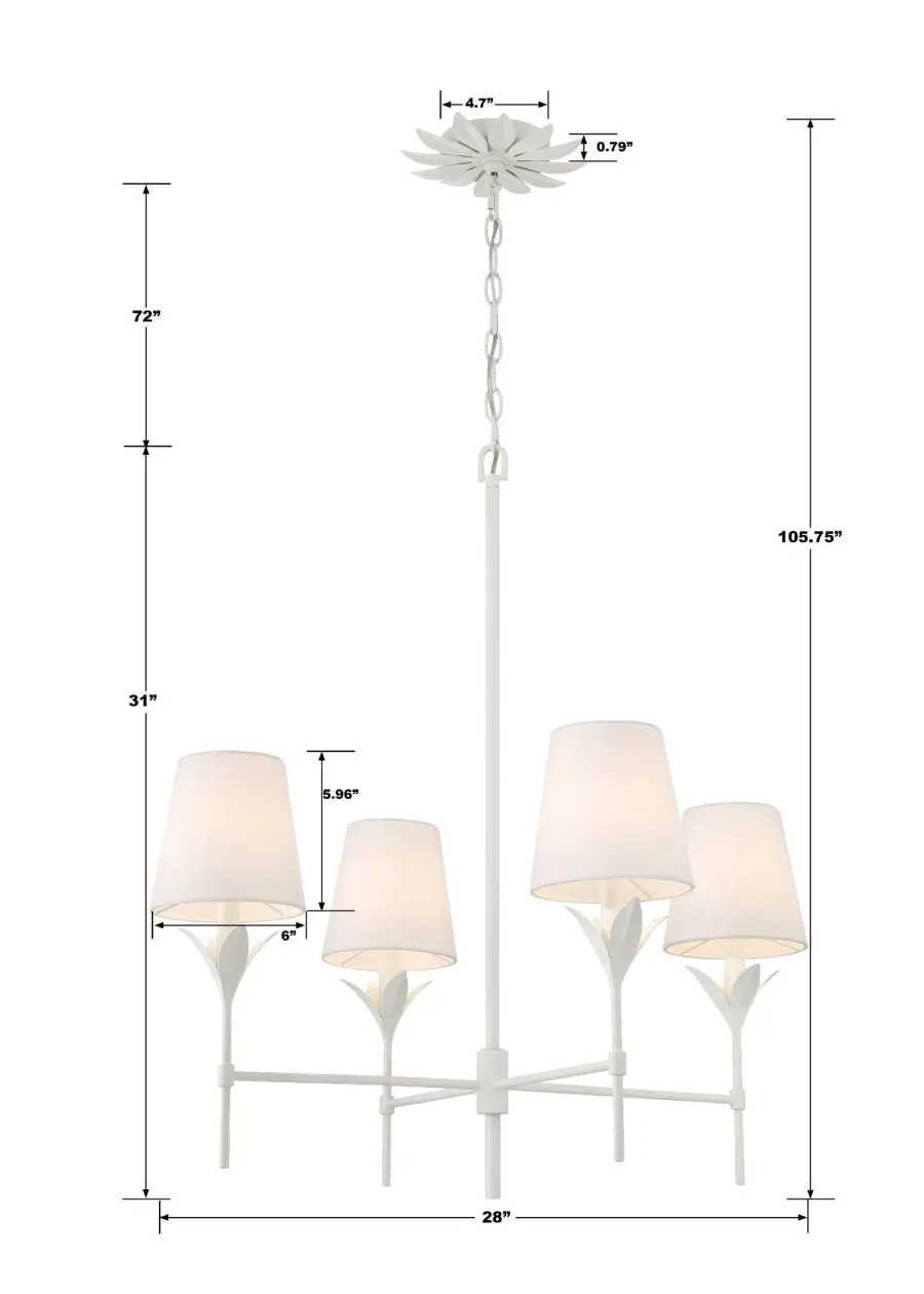 Broche 28" Chandelier in Antique Gold - Image 20