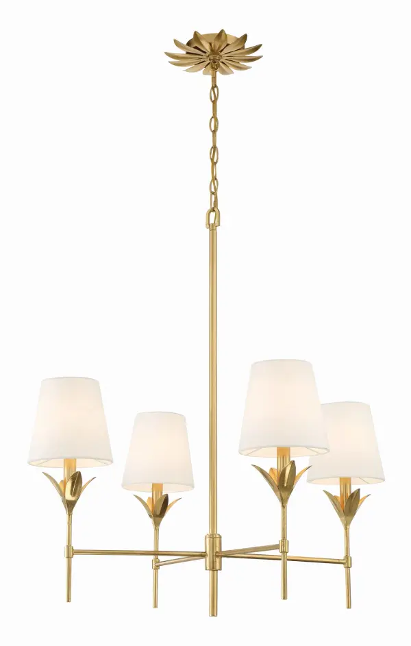 Broche 28" Chandelier in Antique Gold - Image 3