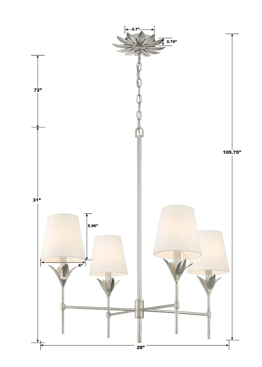 Broche 28" Chandelier in Antique Gold - Image 29