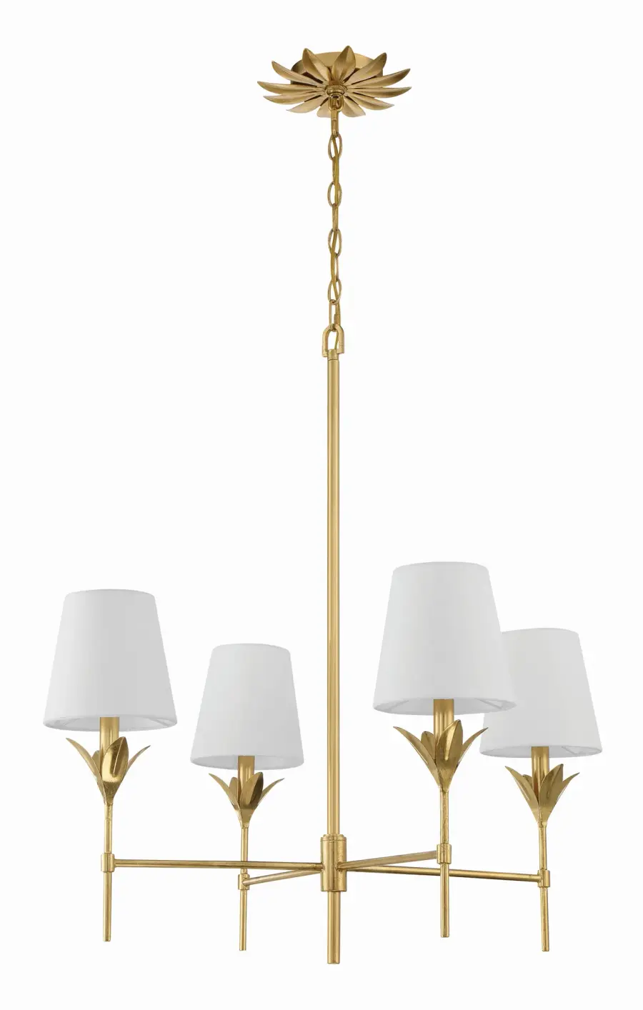Broche 28" Chandelier in Antique Gold - Image 4