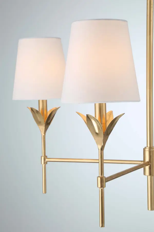 Broche 28" Chandelier in Antique Gold - Image 5