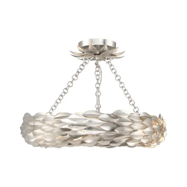 Broche 18" LED Semi Flush Mount in Antique Gold - Image 13