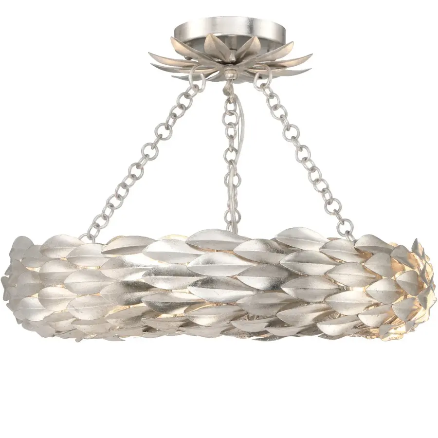 Broche 18" LED Semi Flush Mount in Antique Gold - Image 15