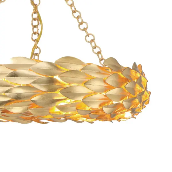 Broche 18" LED Semi Flush Mount in Antique Gold - Image 4