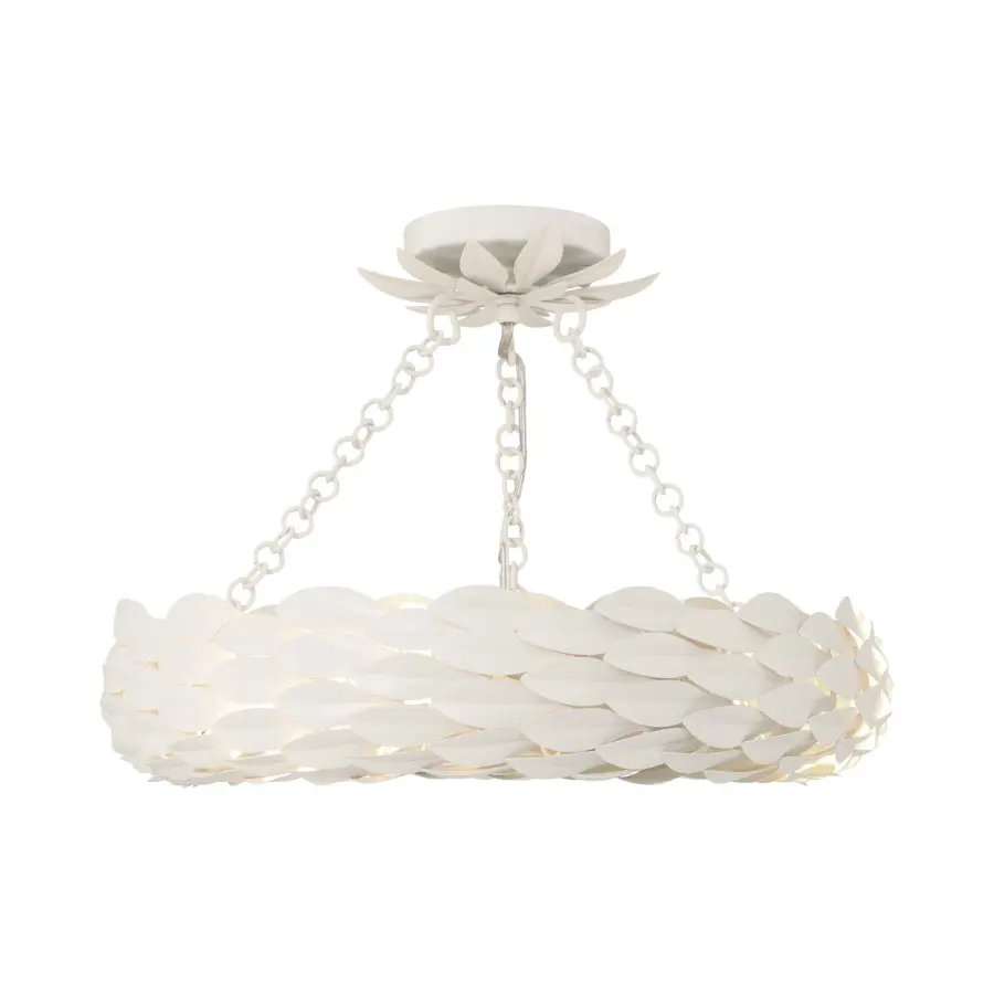 Broche 18" LED Semi Flush Mount in Antique Gold - Image 7
