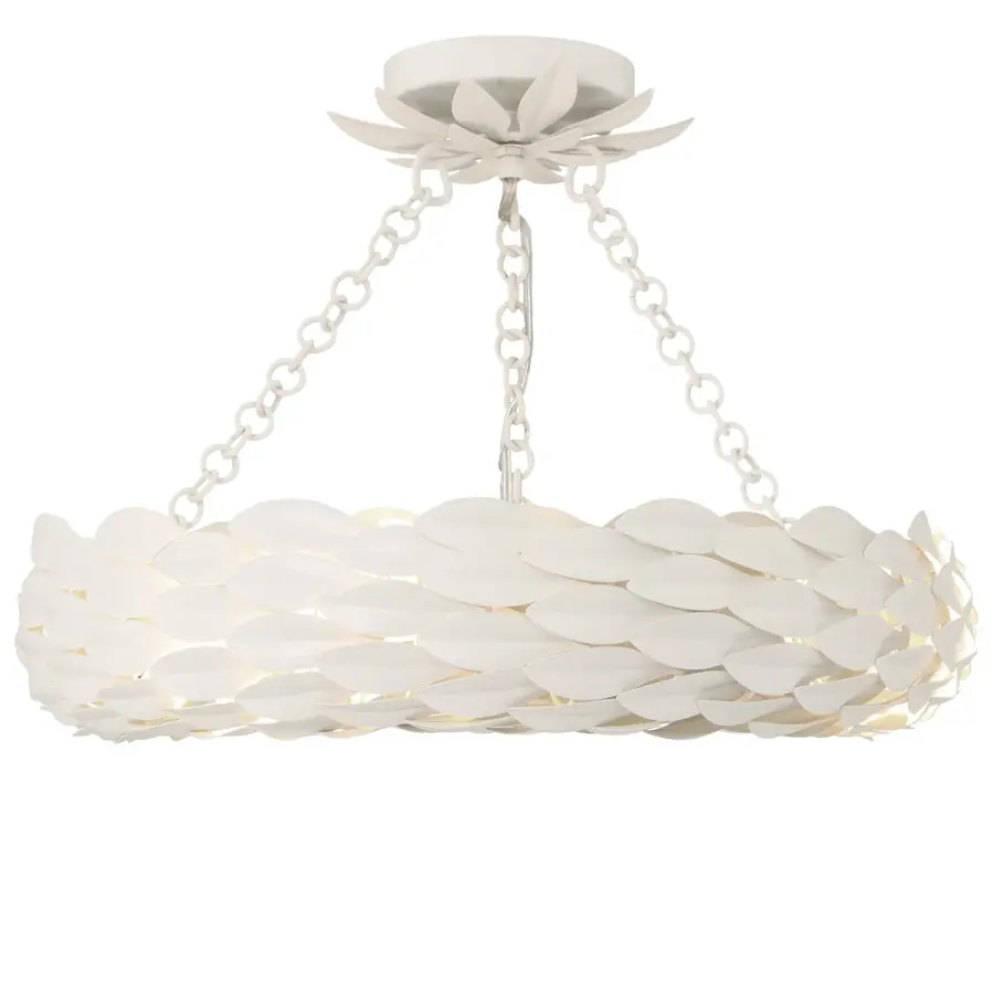 Broche 18" LED Semi Flush Mount in Antique Gold - Image 9