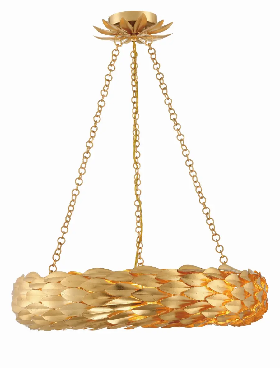 Broche 24" Chandelier in Antique Gold - Image 2