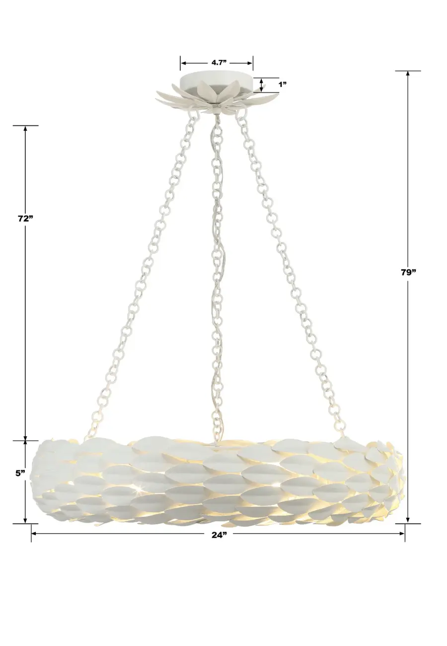 Broche 24" Chandelier in Antique Gold - Image 16