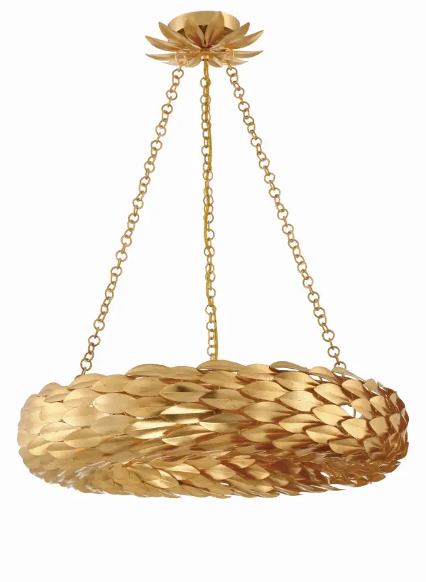 Broche 24" Chandelier in Antique Gold - Image 3